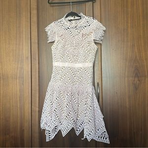 Self-portrait pink lace dress size 8